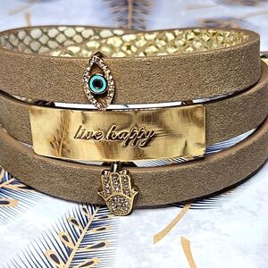 Leather wrap bracelet